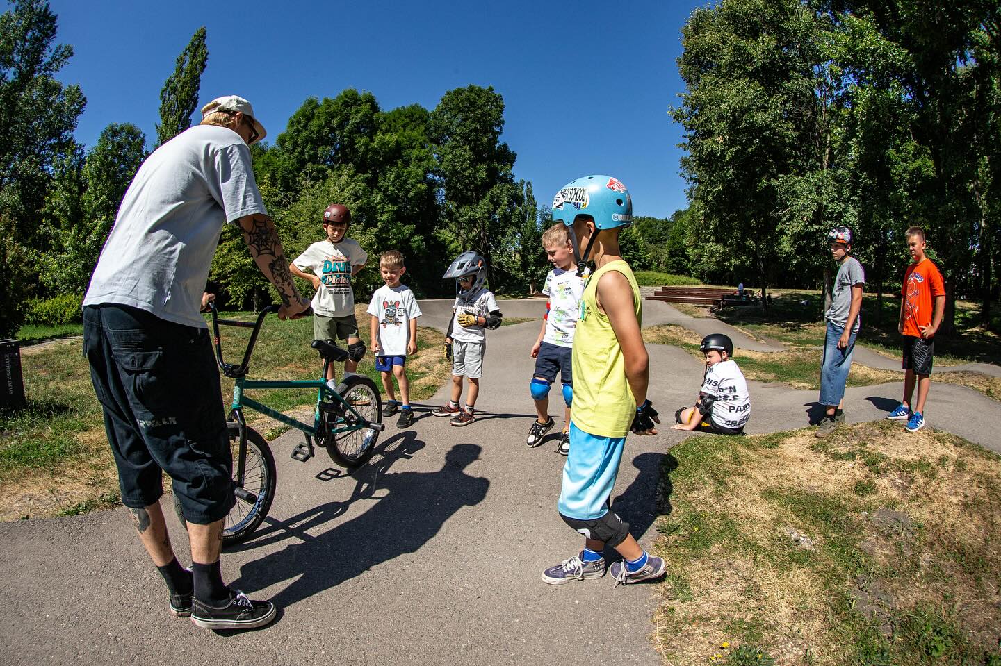 Chwila przerwy w trakcie zajęć BMX School